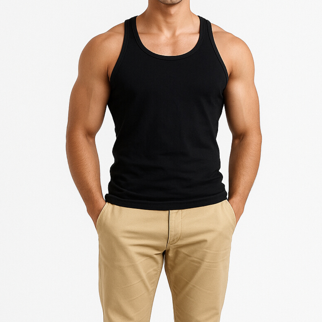 Tehzeeb Gold Black Sleeveless Vest - Pack of 6