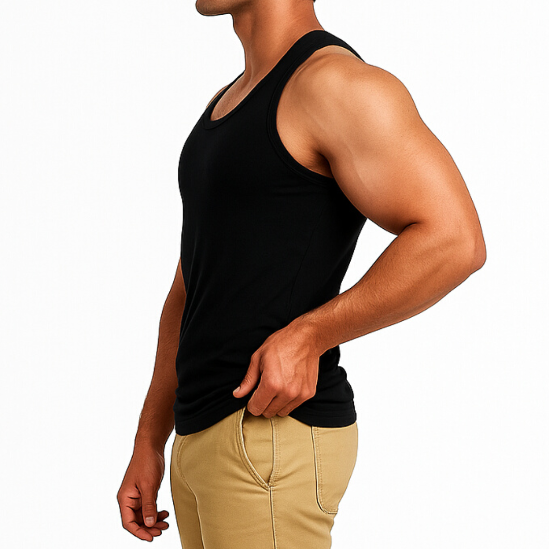 Tehzeeb Gold Black Sleeveless Vest - Pack of 6