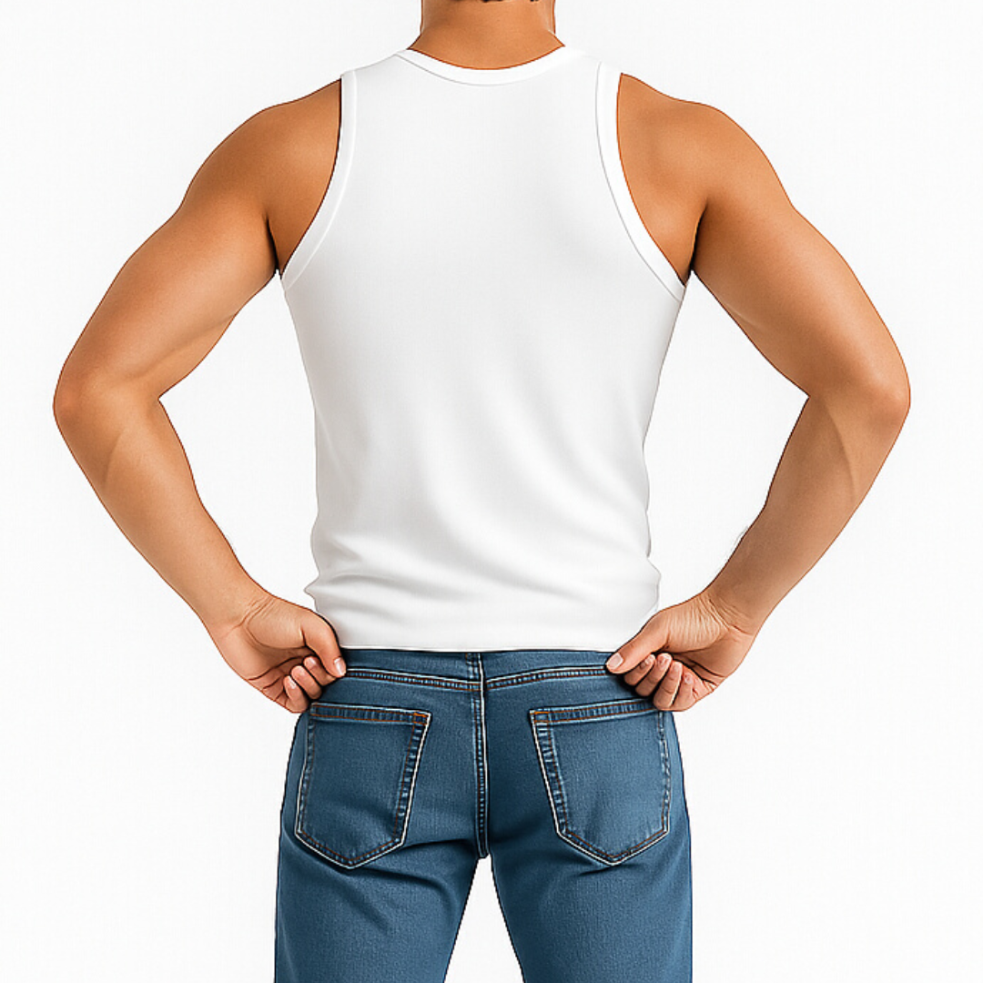 Tehzeeb Gold White Sleeveless Vest - Pack of 6
