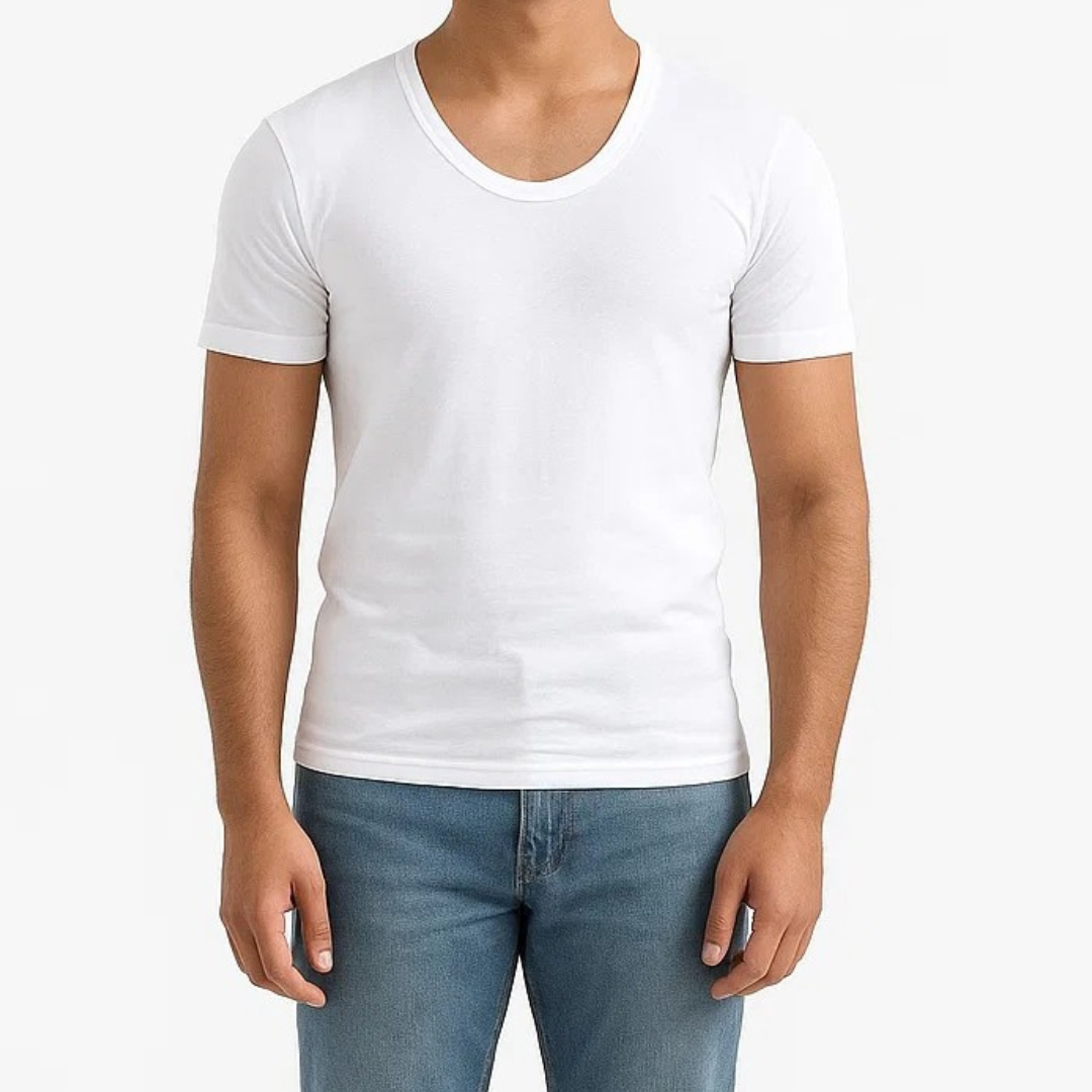 Tehzeeb Gold White Half Sleeve Vest- Pack of 6