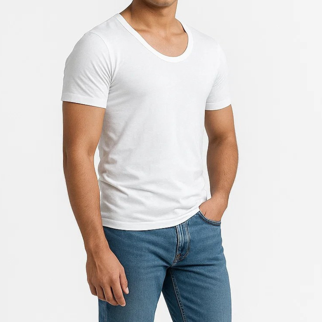 Tehzeeb Gold White Half Sleeve Vest- Pack of 6