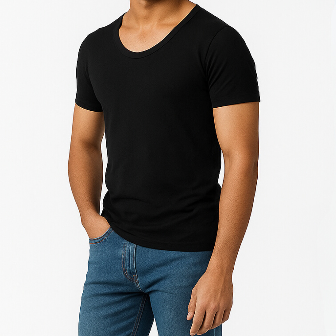 Tehzeeb Gold Black Half Sleeve Vest - Pack of 6